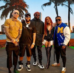 Anitta, El Alfa e Black Eyed Peas. Imagem: Instagram.