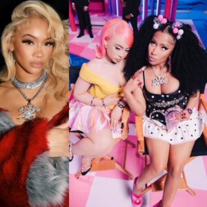 Saweetie, Ice Spice e Nicki Minaj. Imagens: Instagram.