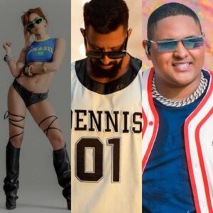 Anitta, Dennis DJ, Kevin o Chris. Imagens: Internet.