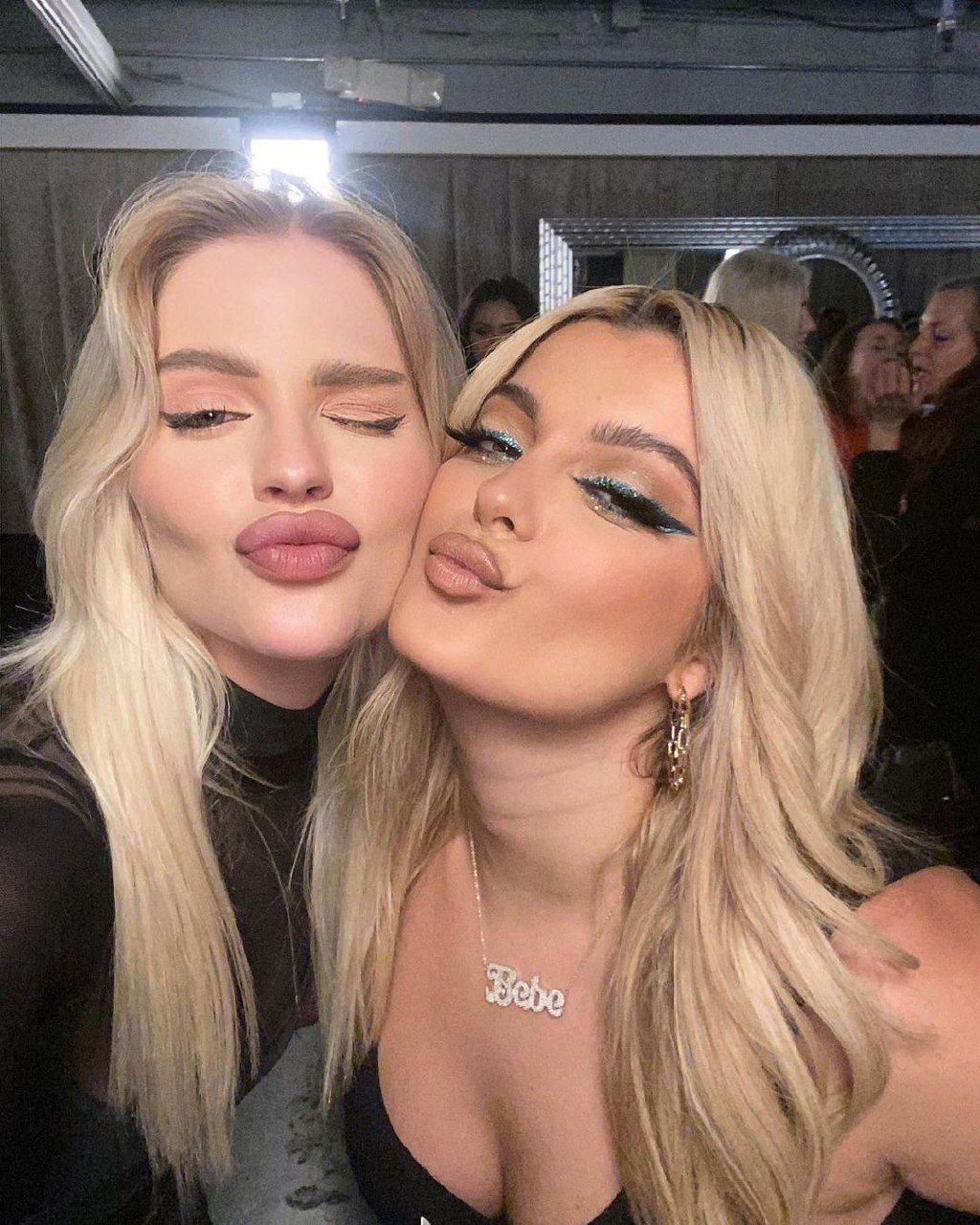 Luísa Sonza e Bebe Rexha em imagem postada nas redes sociais. Imagem: Internet.