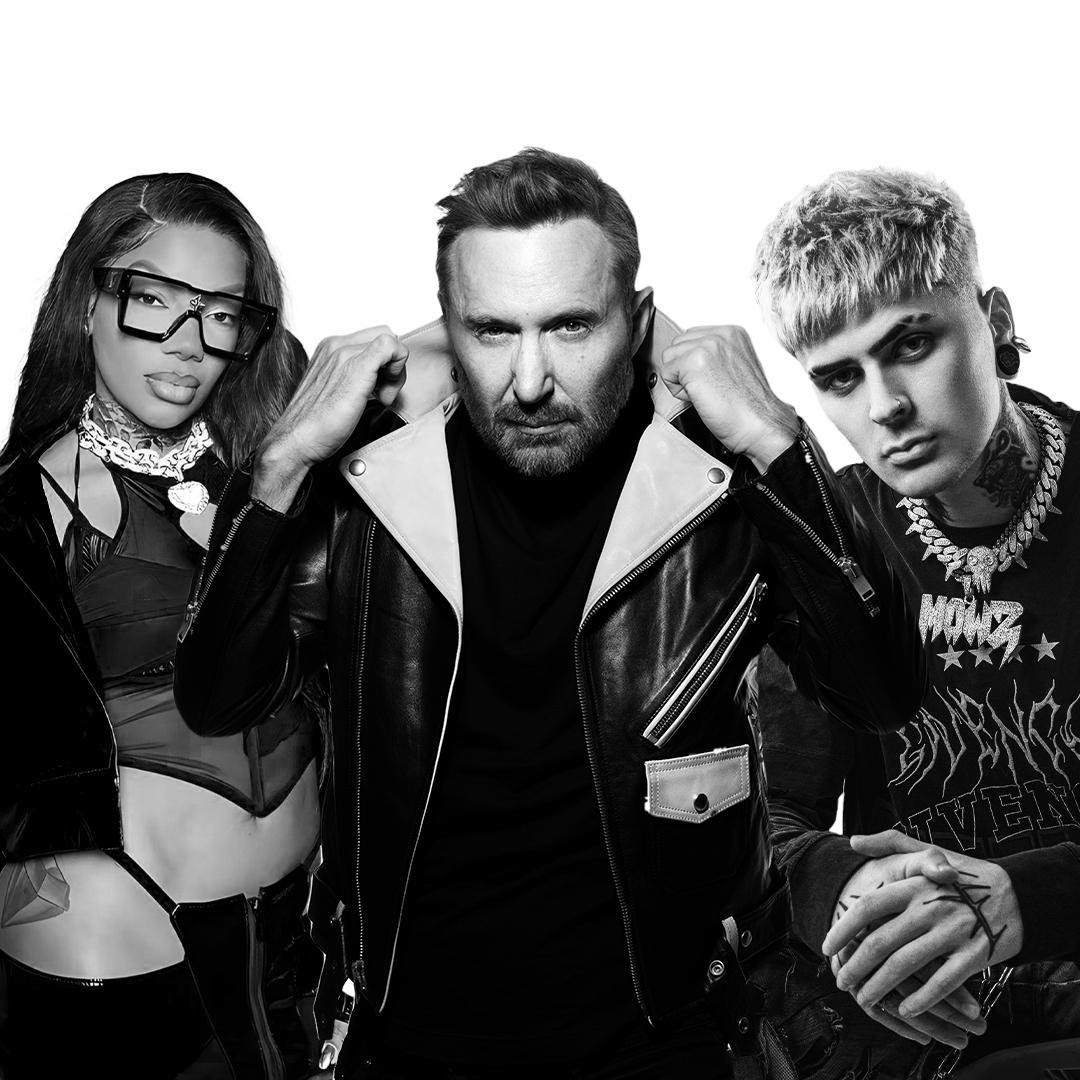 David Guetta, Ludmilla e em imagem promocional. Imagem: Divulgação.