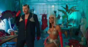 Sam Smith e Anitta em imagem vazada nas redes sociais. Imagem: Internet.