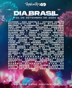 Line-Up do "Dia Brasil". Imagem: Divulgação.