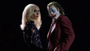 Joaquin Phoenix e Lady Gaga em imagem promocional. Imagem: Divulgação.