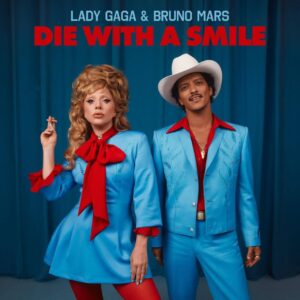 Capa oficial de " Die With a Smile". Imagem: Divulgação.