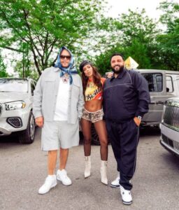 Fat Joe, Anitta e DJ Khalid em imagem promocional. Imagem: Divulgação.