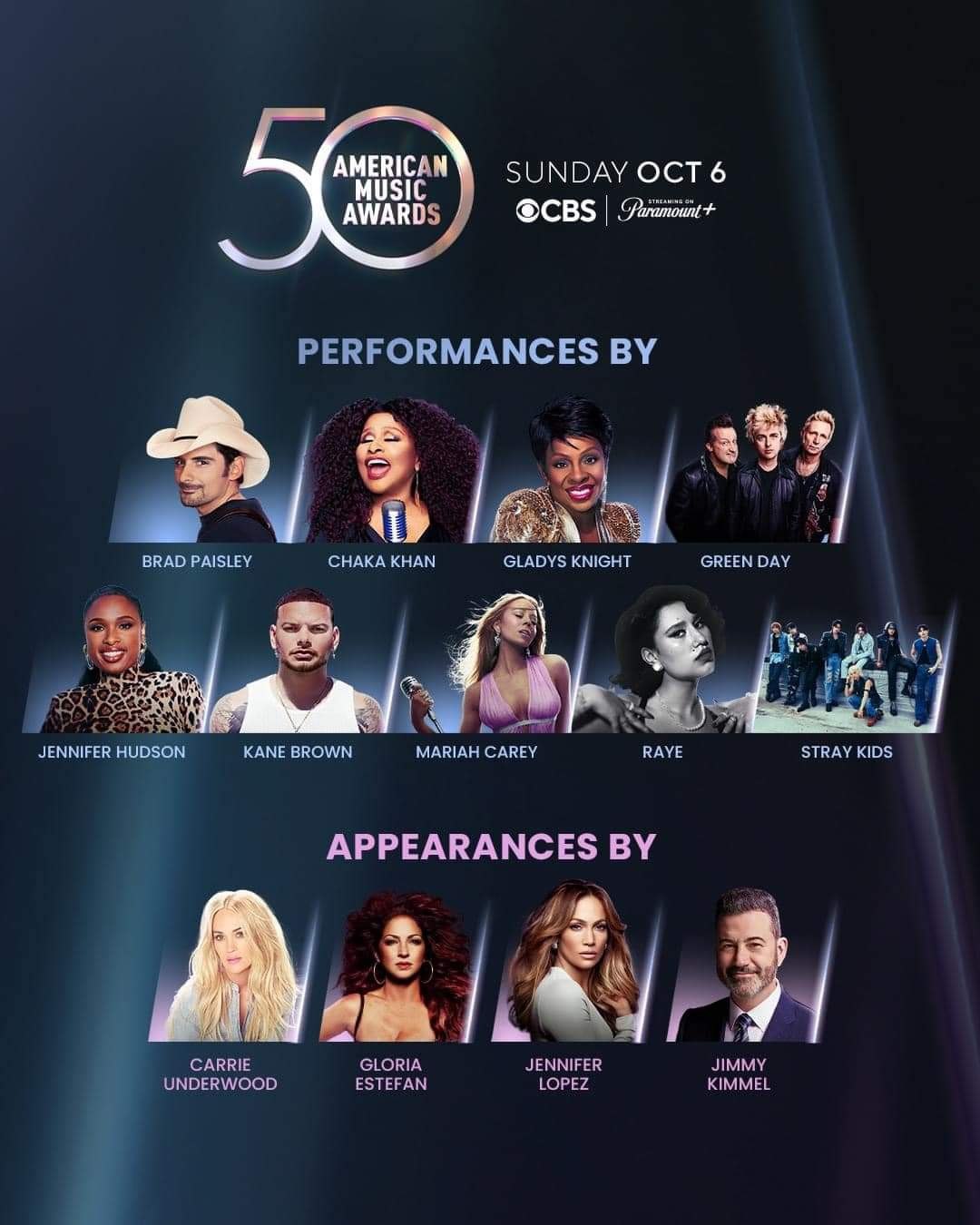AMAS revela suas primeiras performances para edição de 50 anos - Poptivo