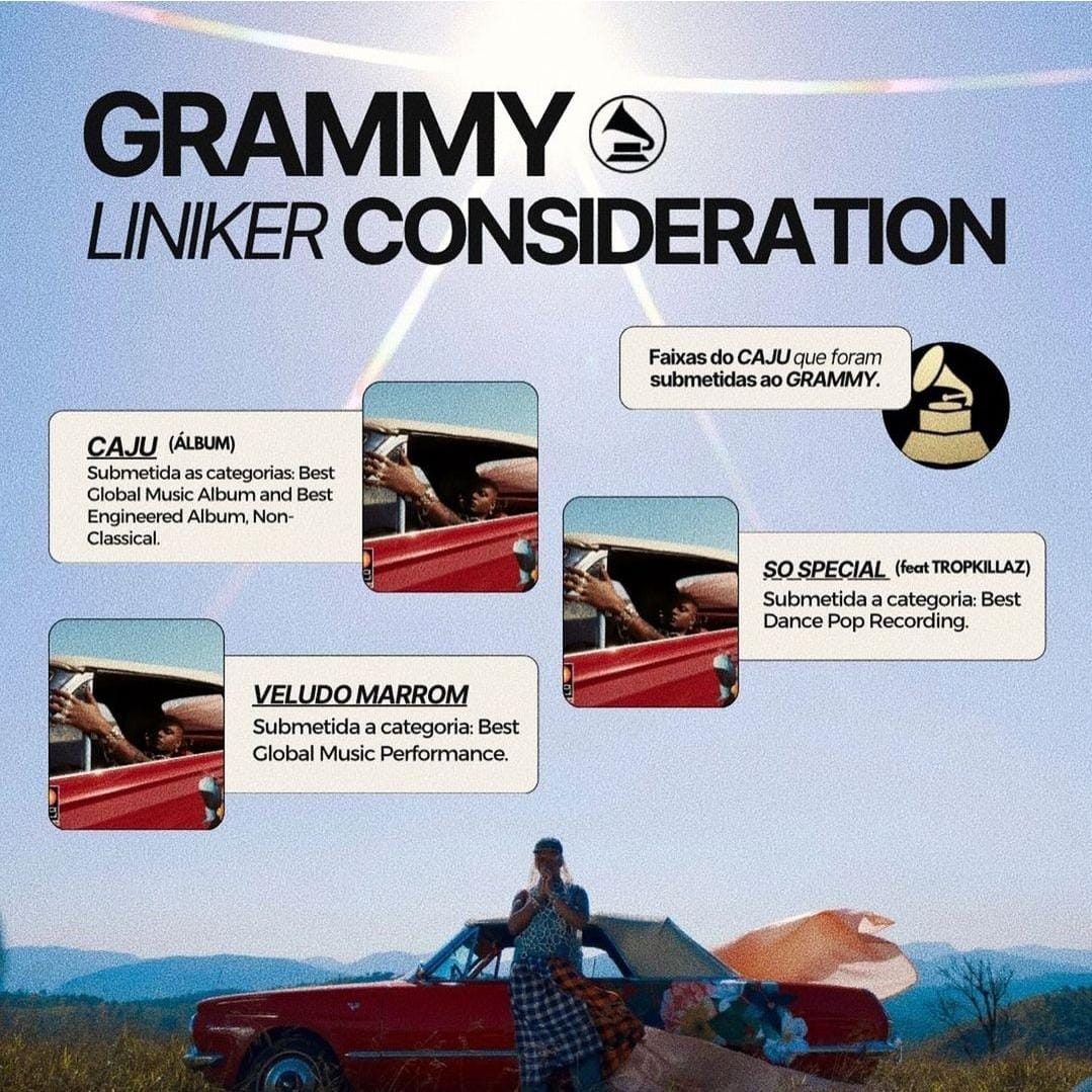 Banner For Your Consideration ao Grammy 2025. Imagem: Instagram