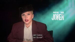 Lady Gaga em entrevista ao Fantástico. Imagem: TV Globo / Divulgação.