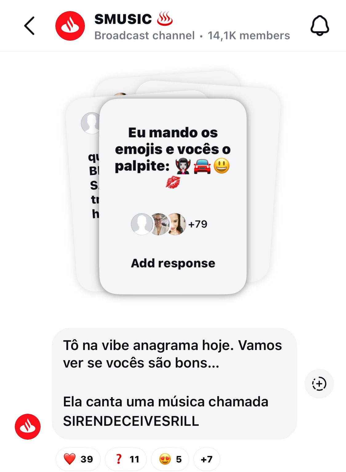 Captura de tela que mostra mensagem do banco Santander. Imagem: Internet