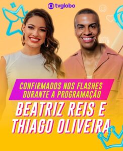 Beatriz Reis e Thiago Oliveira em imagem promocional. Imagem: TV Globo.