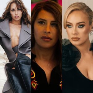 Miley Cyrus, Sofía Gascón e Adele em imagens publicadas nas redes sociais. Imagens: Instagram.