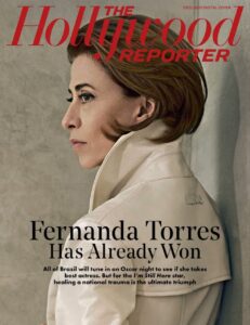 Fernanda Torres para a capa do The Hollywood Reporter. Imagem: BEAU GREALY / Divulgação.