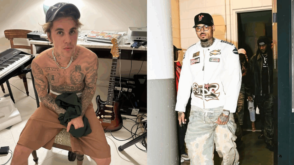 Justin Bieber e Chris Brown Imagem: Divulgação.