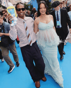 Rihanna e A$AP Rocky na pré-estreia do filme "Os Smurfs", na Bélgica. Imagem: Dennis Leupold.