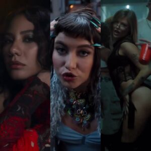 RaiNao, Sofía Reyes e Luísa Sonza em imagens promocionais. Imagens: Divulgação.