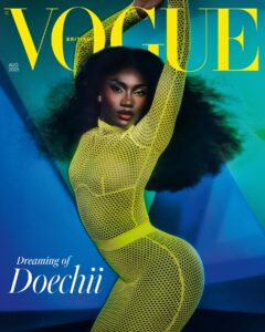 Doechii na capa da Vogue UK. Imagem: Elizaveta Porodina.