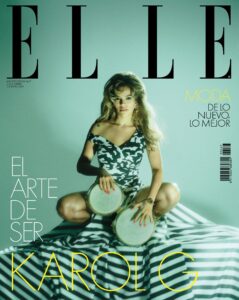 Karol G é capa da Elle Espanha. Imagem: Txema Yeste.