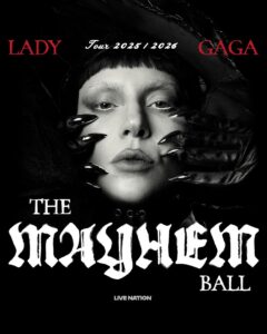 Pôster oficial da "The Mayhem Ball Tour". Imagem: Divulgação.