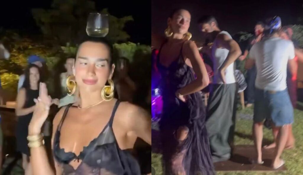 Dua Lipa em sua terceira festa de aniversário.