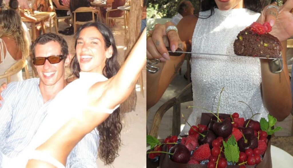 Dua Lipa em sua primeira comemoração de aniversário.