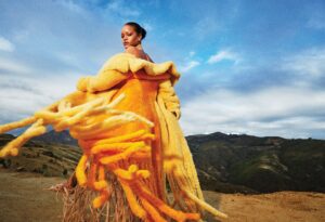 Rihanna para a Harper's Bazaar. Imagem: Reprodução.