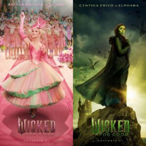 Ariana Grand e Cynthia Erivo em imagens promocionais.