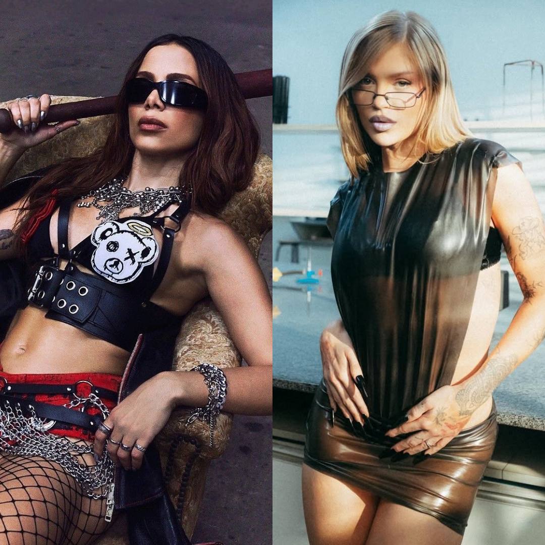 Anitta e Luísa Sonza em imagens promocionais. Imagens: Divulgação.