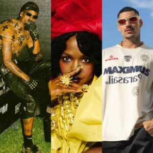 Travis Scott, Lauryn Hill e Filipe Ret em imagens publicadas nas redes sociais.