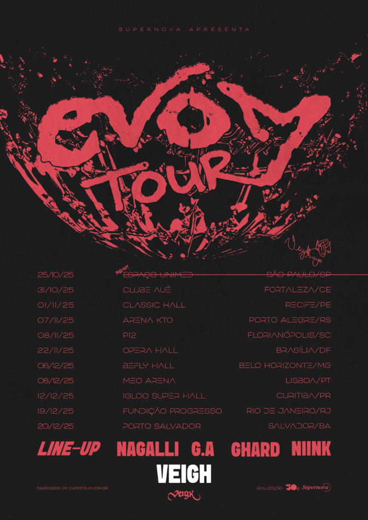 Veigh em imagem promocional. Imagem: Divulgação.