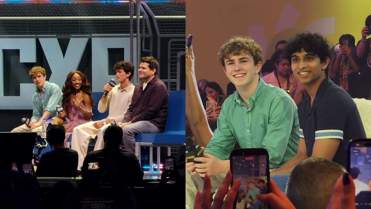 ELenco de Percy Jackson Imagens , Próprias da CCXP 2025.