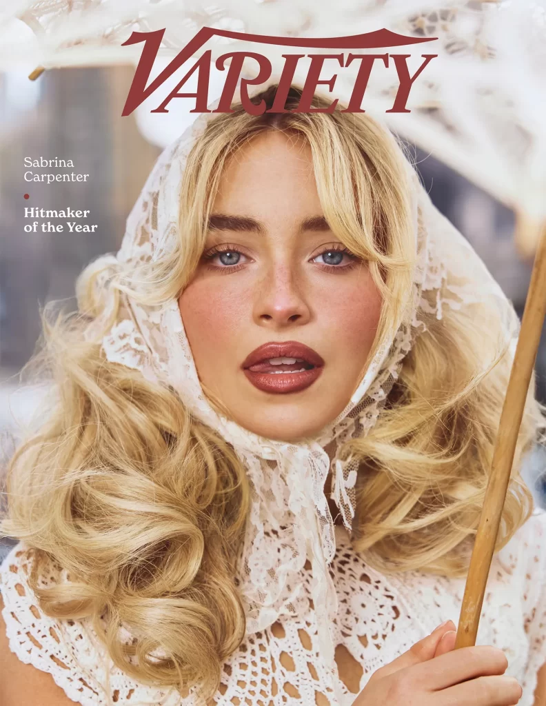 Sabrina Carpenter como capa da "Variety". Imagem: Greg Swales