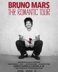Cartaz oficial da "The Romantic Tour". Imagem: Divulgação.