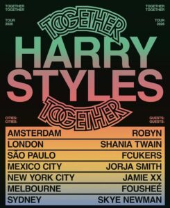 Cartaz oficial da "Together, Together Tour". Imagem: Reprodução.