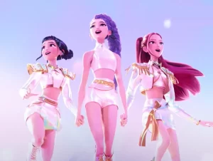 Cena do filme "Guerreiras do K-Pop". Imagem: Reprodução/Netflix.