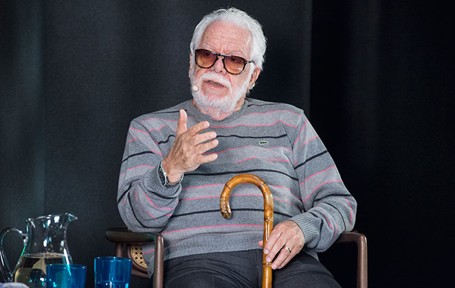 O autor Manoel Carlos, um dos maiores nomes da teledramaturgia brasileira. Imagem: TV Globo/Estevam Avellar.