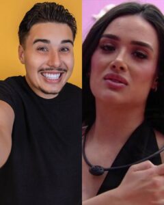 Pedro e Jordana em imagens publicadas nas redes sociais. Imagens: TV Globo / Divulgação.