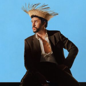 Bad Bunny em foto promocional para o Super Bowl. Imagem: Divulgação.