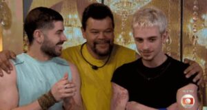 Marcelo, Babu e Juliano indicam Jonas ao Paredão. Imagem: Globo/Reprodução.