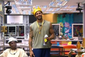 Jonas Sulzbach vence a Prova do Líder pela segunda semana consecutiva. Imagem: Globo/Reprodução.