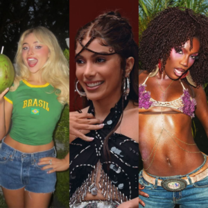 Sabrina Carpenter, Anitta e Doechii. Imagens: Instagram.