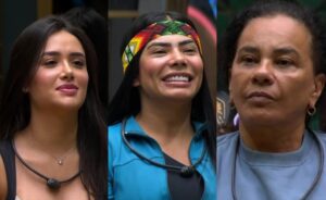 Jordana, Marciele e Solange disputam a preferência do público no BBB 26. Imagem: Reprodução/Globo.