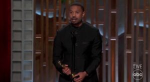 Michael B. Jordan vence o Oscar de Melhor Ator. Imagem: Reprodução/ABC.