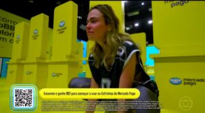 Ana Paula vence mais uma Prova do Líder e consolida seu favoritismo no jogo. Imagem: Reprodução/Globo.