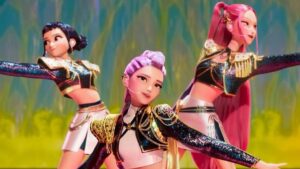 Cena do filme Guerreiras do K-Pop. Imagem: Reproduções/Netflix.