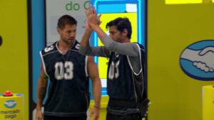 Alberto e Jonas vencem a Prova do Líder. Imagem: Globoplay/Reprodução.