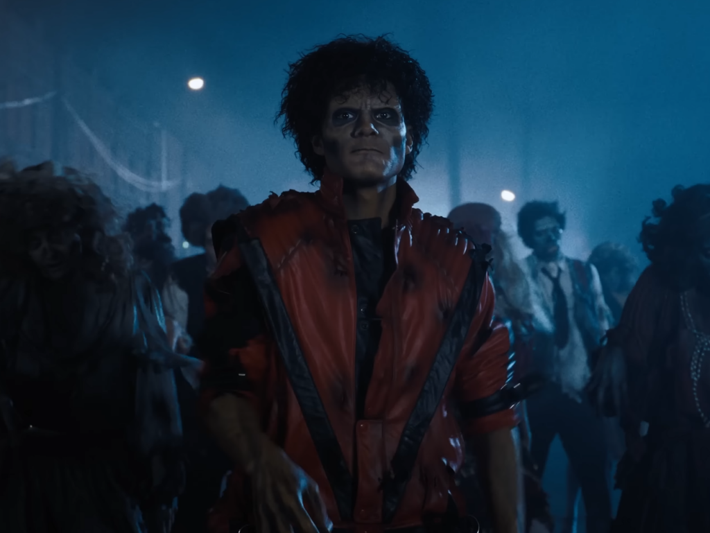 Jaafar Jackson como Michael Jackson no filme "Michael". Imagem: Reprodução/Youtube 