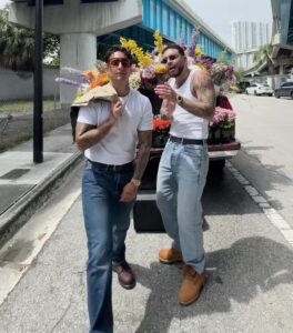 Maluma e Ryan Castro anunciam o single “Pa’ La Seca”. Imagem: Reprodução/Instagram.