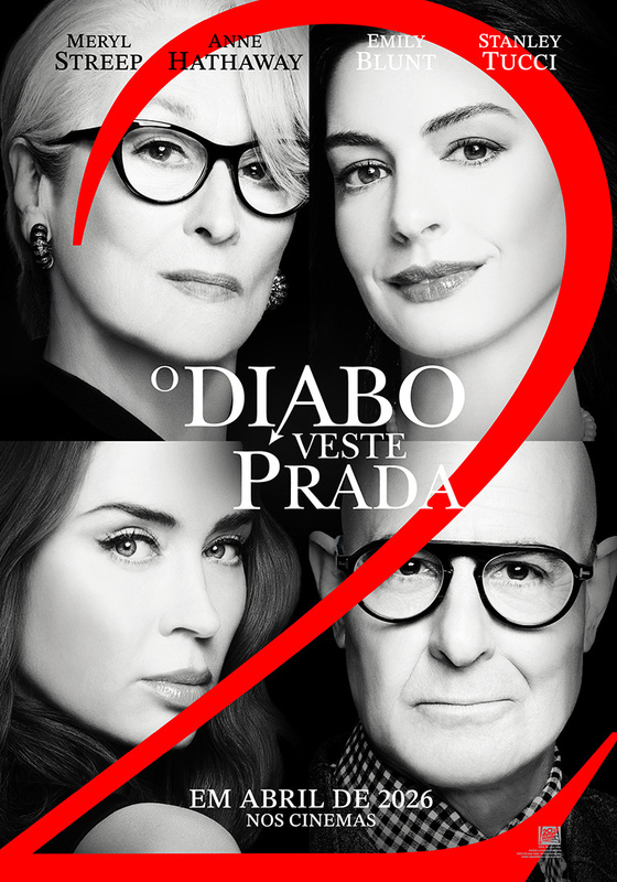 Poster promocional para o filme "O Diabo Veste Prada 2". Imagem: Reprodução.