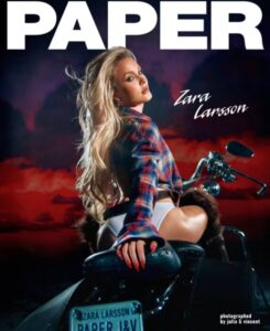 Zara Larsson é capa da revista Paper. Imagem: Julia and Vicent/Divulgação.